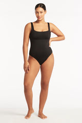 Eco Essentials Square Neck One Piece / Sea Level
