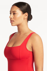 Eco Essentials Square Neck One Piece / Sea Level