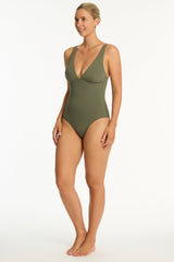 Eco Essentials Longline Tri One Piece / Sea Level