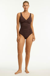 Essentials Edit Cross Front One Piece / Sea Level