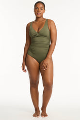 Eco Essentials Cross Front One Piece / Sea Level