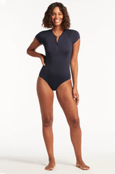 Eco Essentials Short Sleeve One Piece / Sea Level