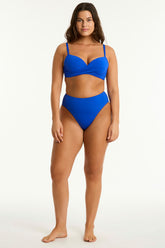 Eco Essentials Cross Front Moulded Cup Bra / Sea Level