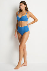 Essentials Edit Cross Front Moulded Cup Bra / Sea Level