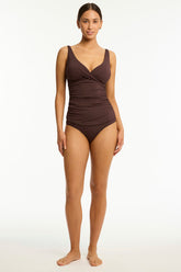 Essentials Edit Cross Front Tankini / Sea Level