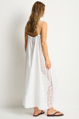 Shore Linen Panelled Bandeau Lace Maxi Dress / Sea Level