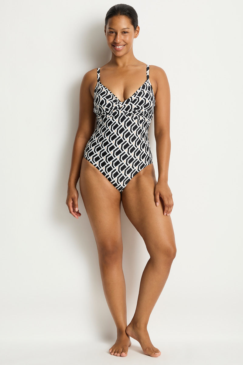 Costa Cross Front Scoop Back One Piece / Sea Level