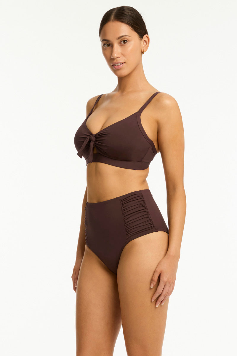 Essentials Edit High Waist Gathered Side Pant / Sea Level