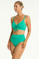 Essentials Edit High Waist Gathered Side Pant / Sea Level
