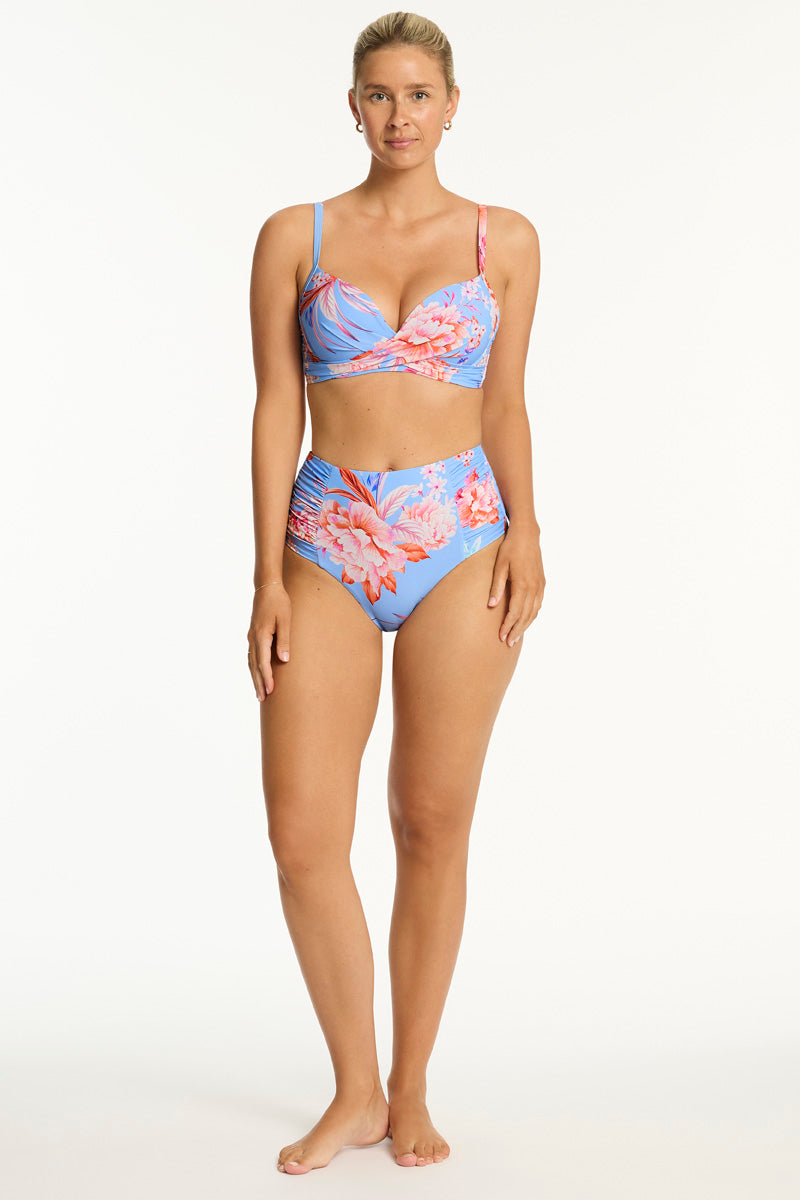 Indochine Cross Front Moulded Cup Bra / Sea Level
