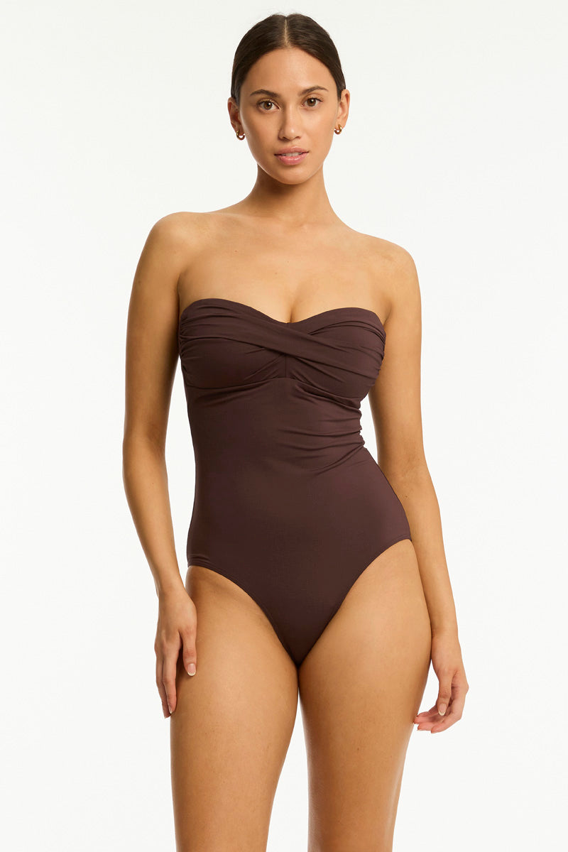 Essentials Edit Twist Bandeau One Piece / Sea Level
