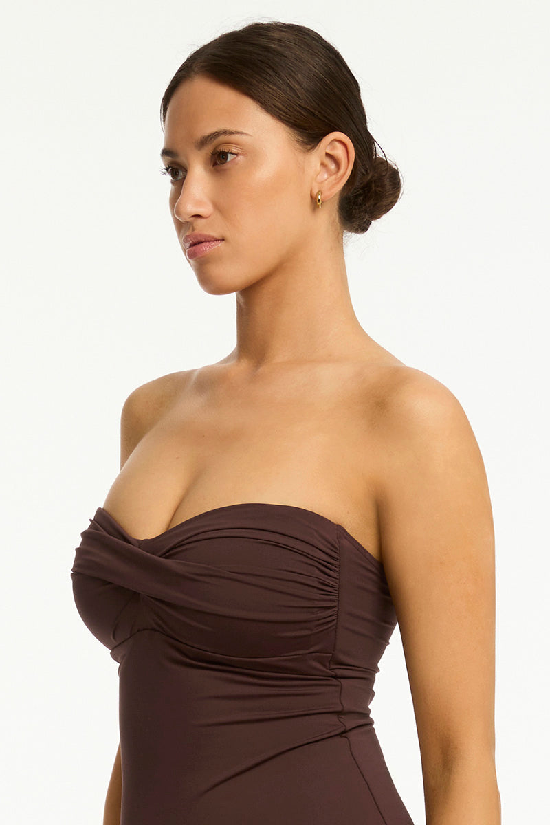 Essentials Edit Twist Bandeau One Piece / Sea Level