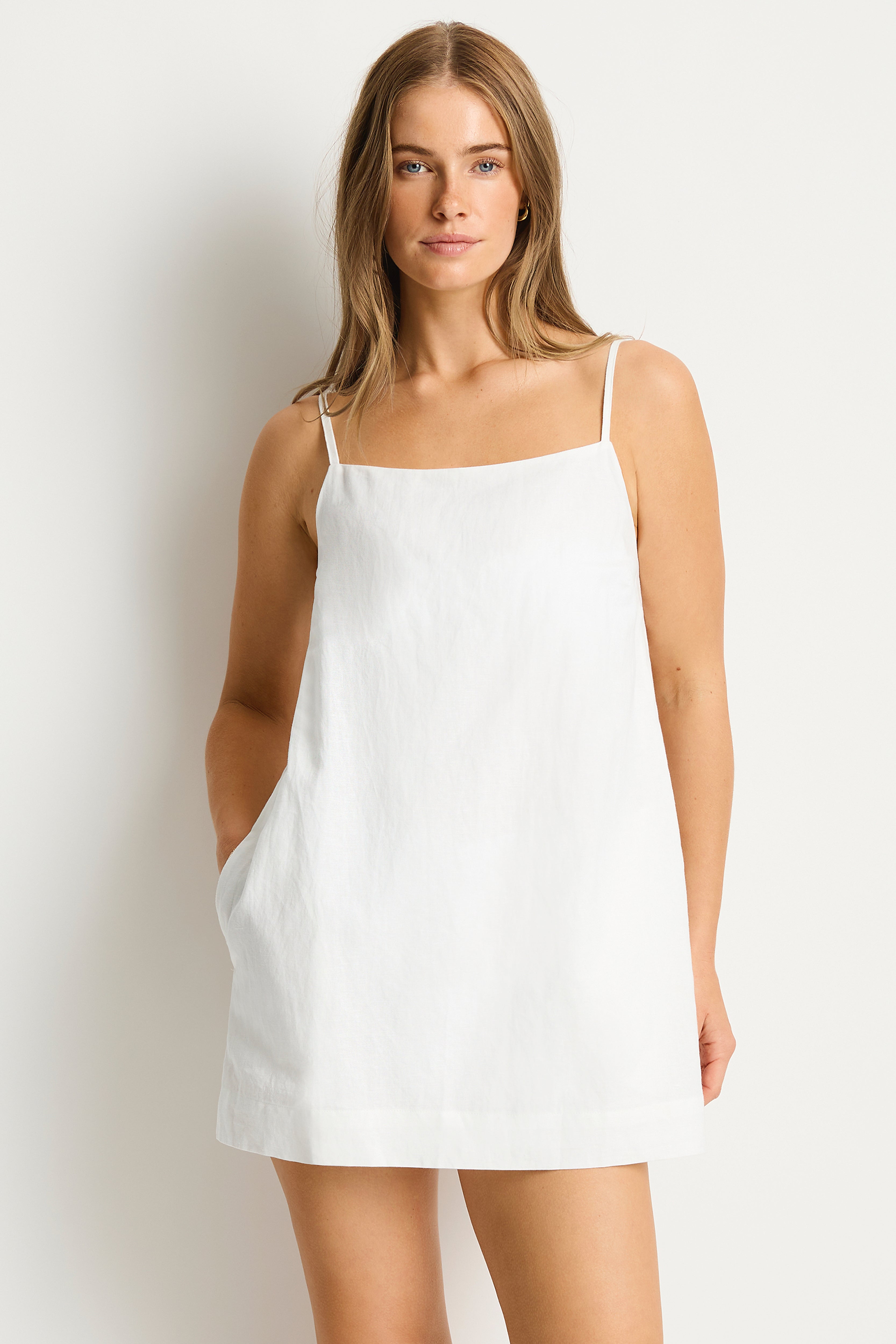 Shore Linen Shift Short Dress / Sea Level