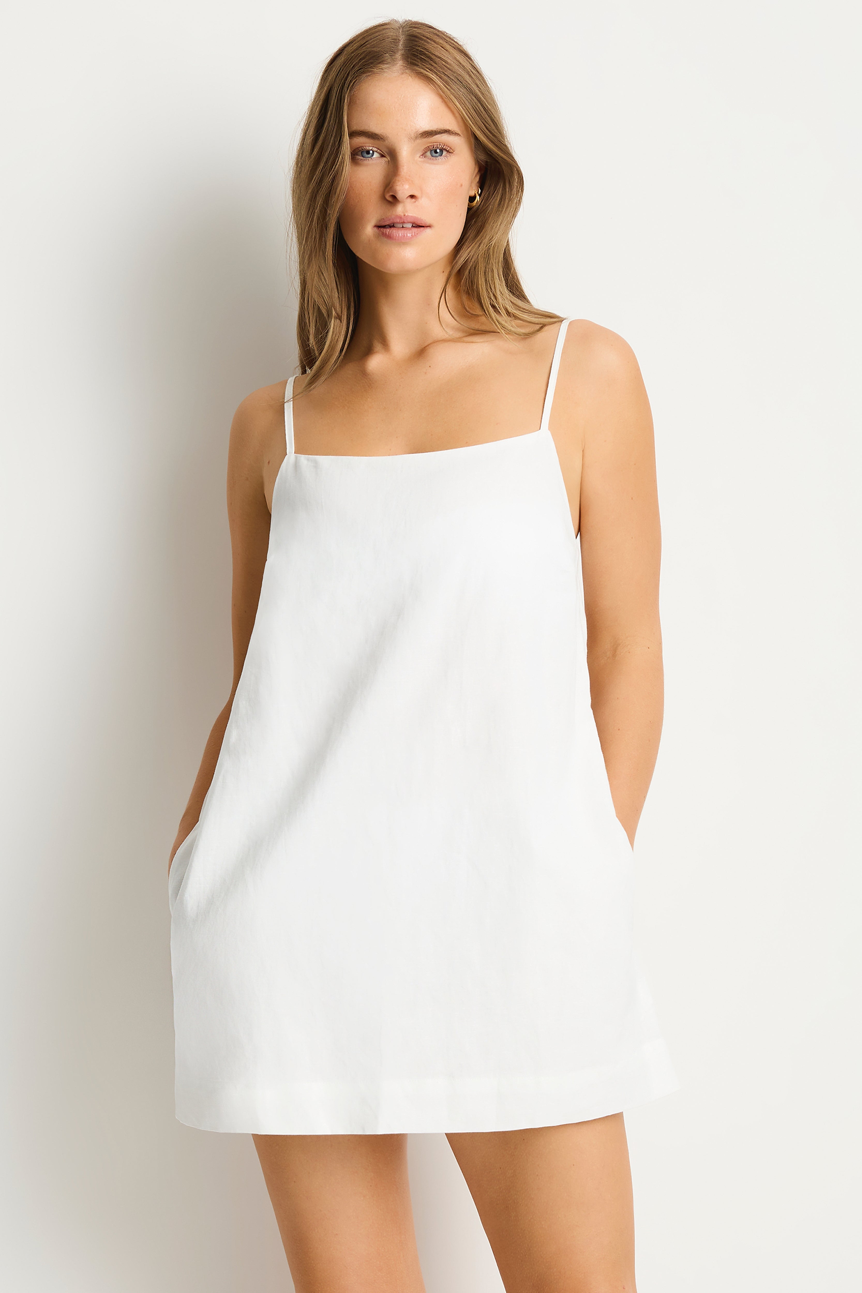 Shore Linen Shift Short Dress / Sea Level