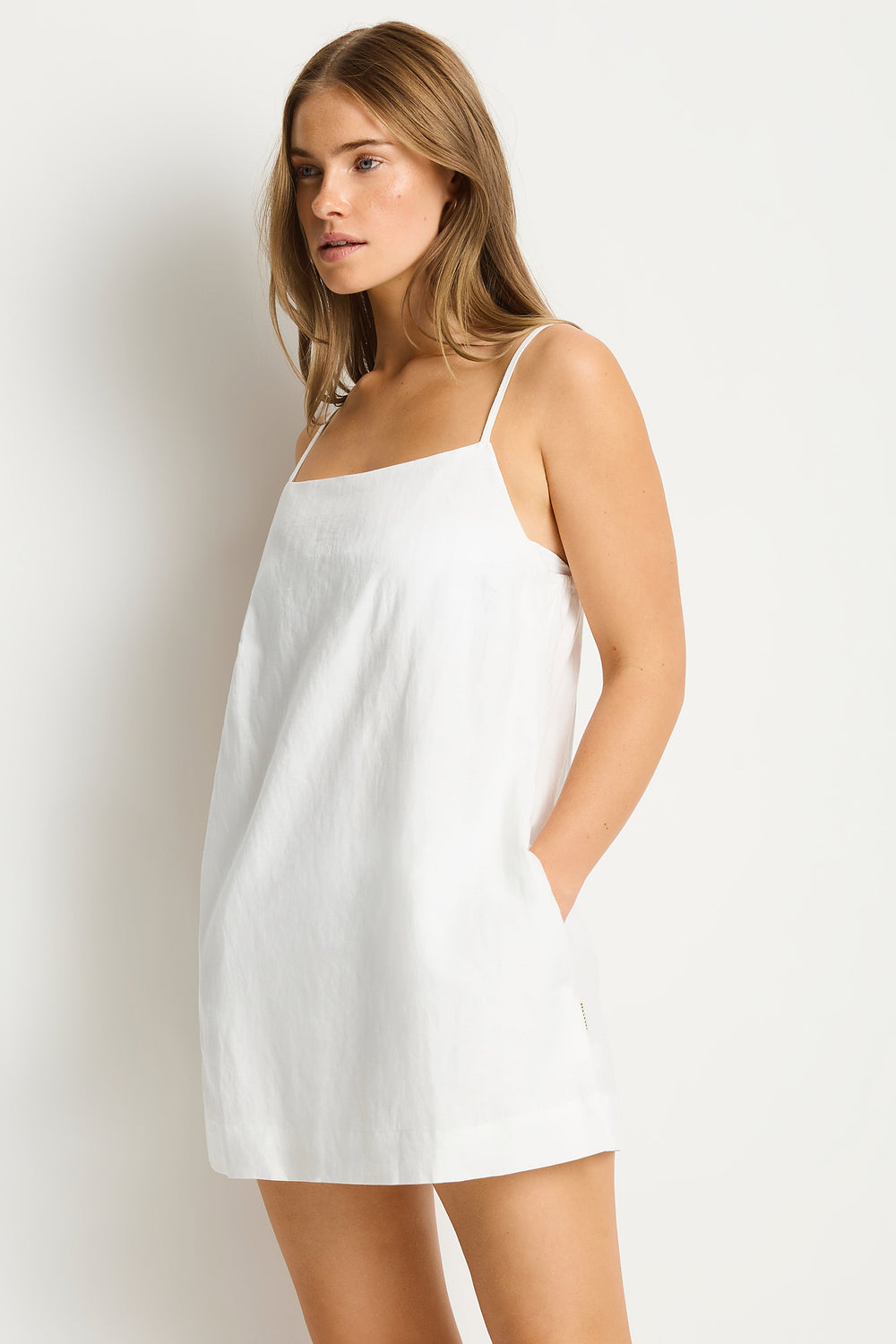 Shore Linen Shift Short Dress / Sea Level