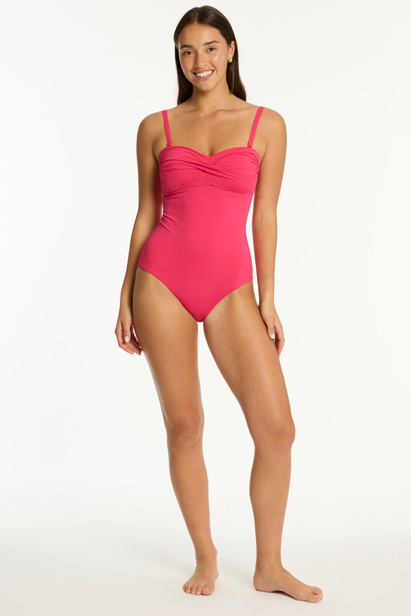 Essentials Edit Twist Bandeau One Piece / Sea Level