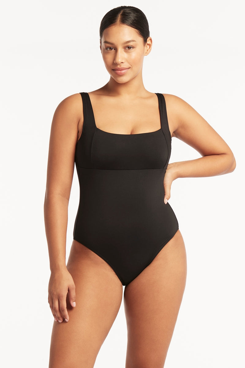 Eco Essentials Square Neck One Piece / Sea Level