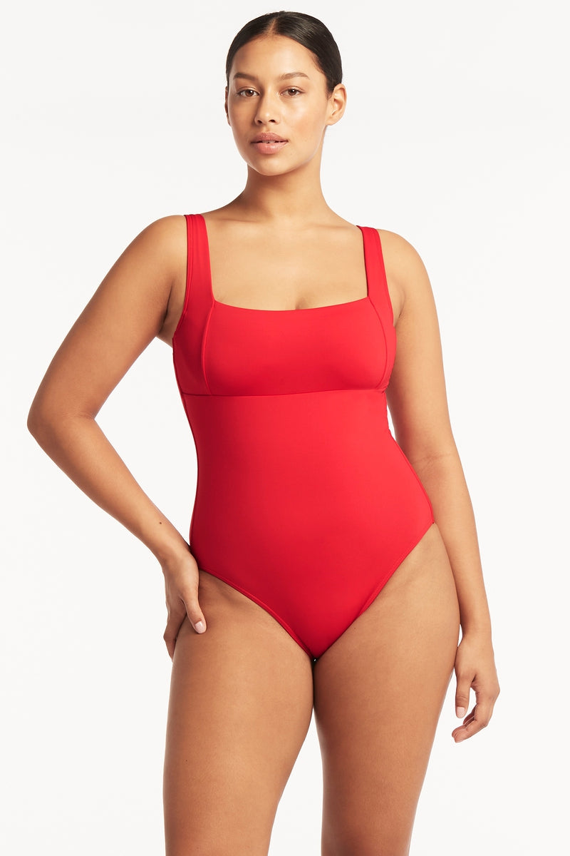 Eco Essentials Square Neck One Piece / Sea Level