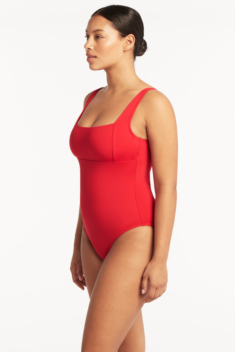 Eco Essentials Square Neck One Piece / Sea Level