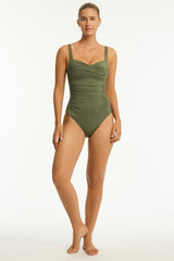 Eco Essentials Twist Front One Piece / Sea Level