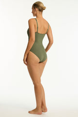 Eco Essentials Twist Front One Piece / Sea Level