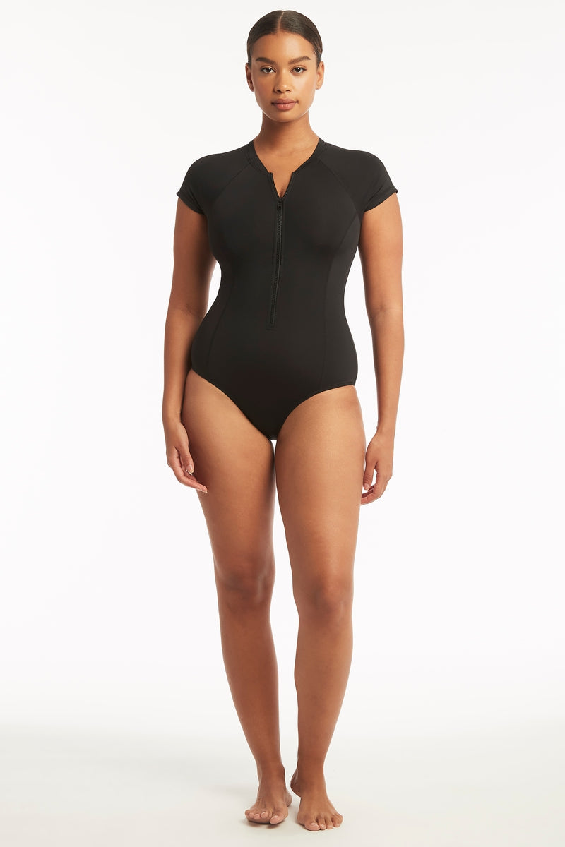 Eco Essentials Short Sleeve One Piece / Sea Level