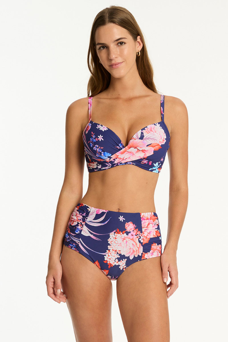 Indochine Cross Front Moulded Cup Bra / Sea Level
