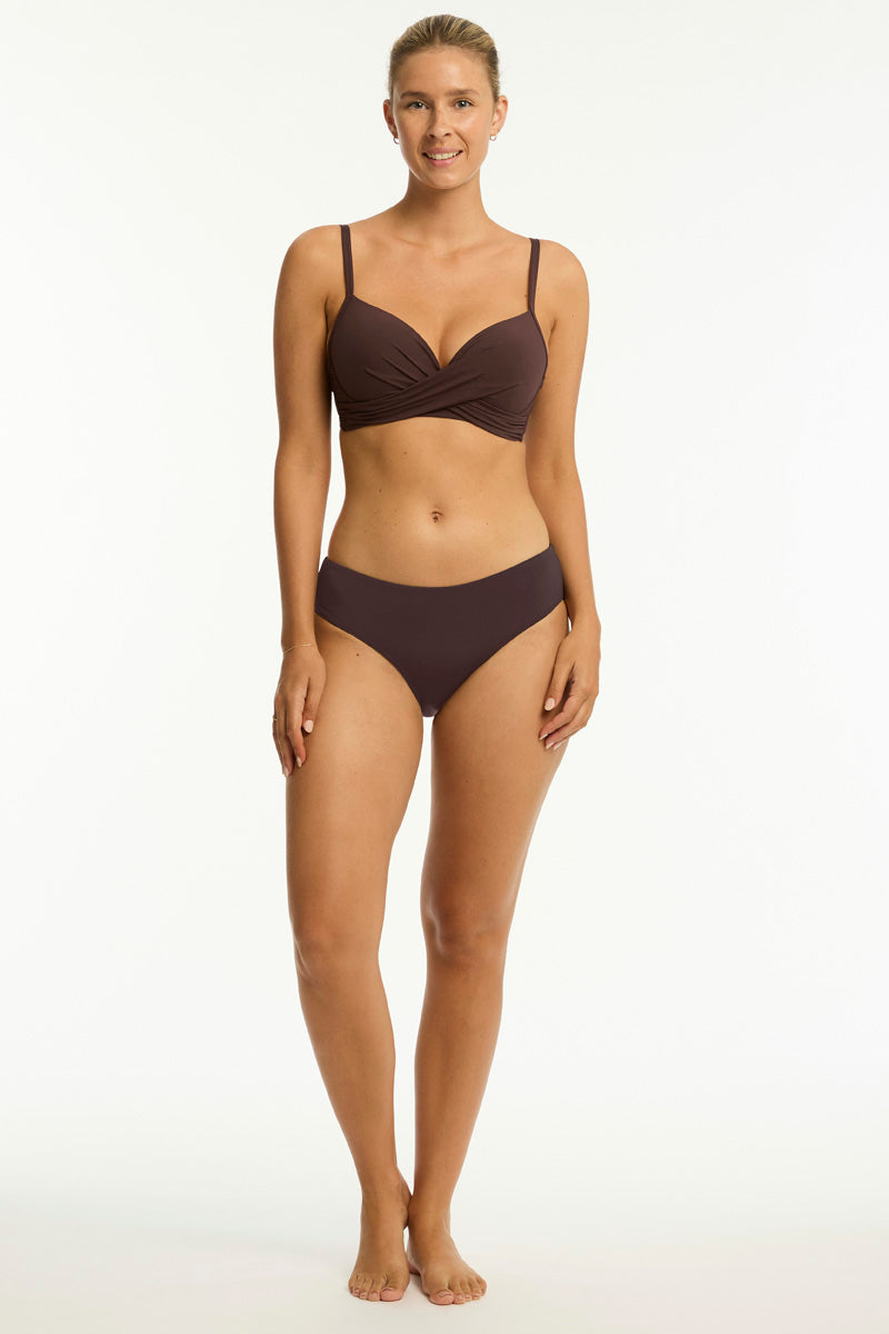 Essentials Edit Cross Front Moulded Cup Bra / Sea Level