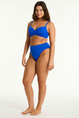 Eco Essentials Cross Front Moulded Cup Bra / Sea Level