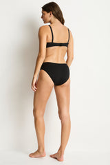 Eco Essentials Cross Front Moulded Cup Bra / Sea Level