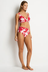 Leilana High Waist Gathered Side Pant / Sea Level