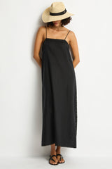 Shore Linen Panelled Bandeau Lace Maxi Dress / Sea Level