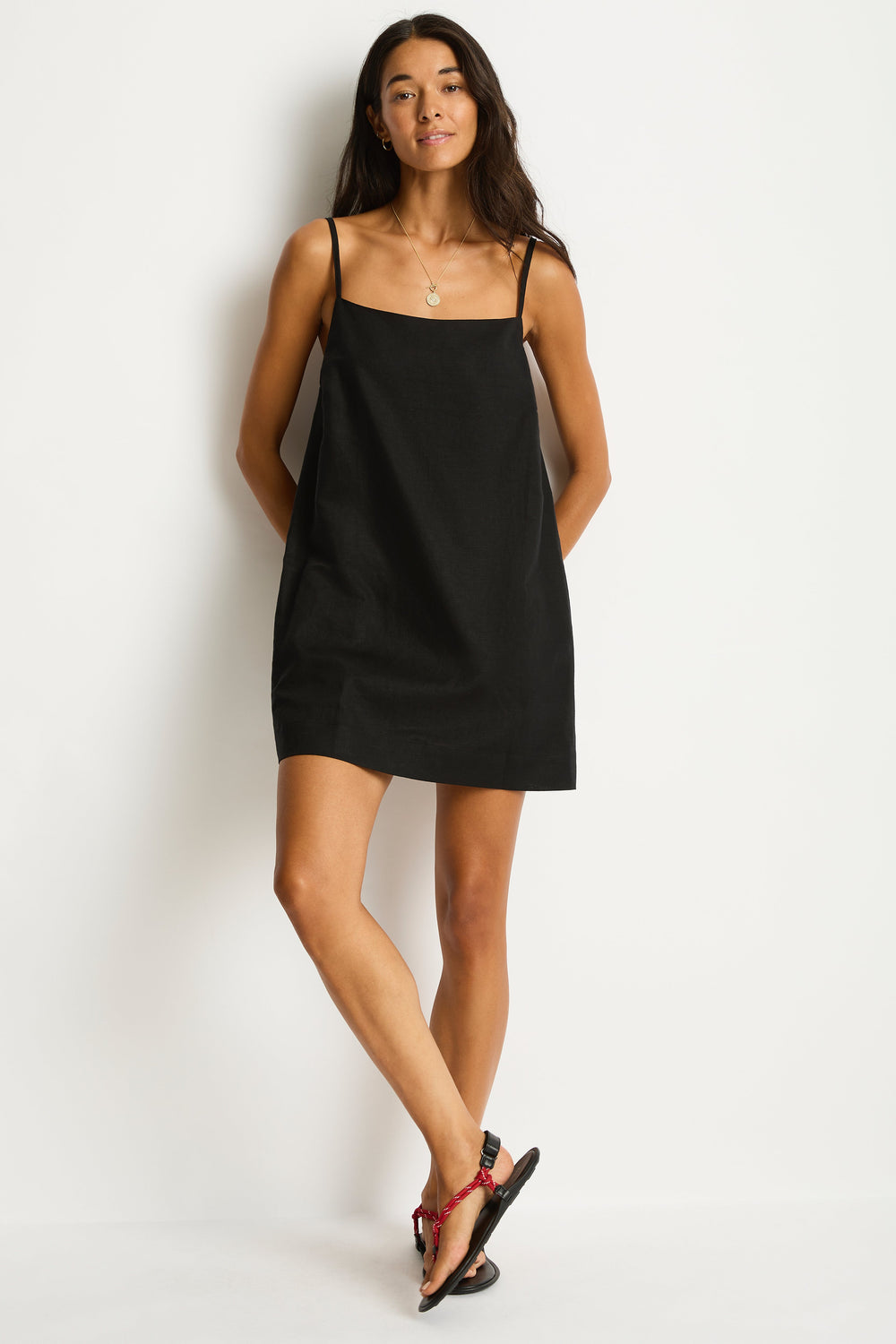 Shore Linen Shift Short Dress / Sea Level