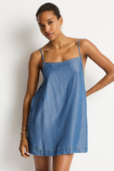 Denim Surf Shift Short Dress / Sea Level