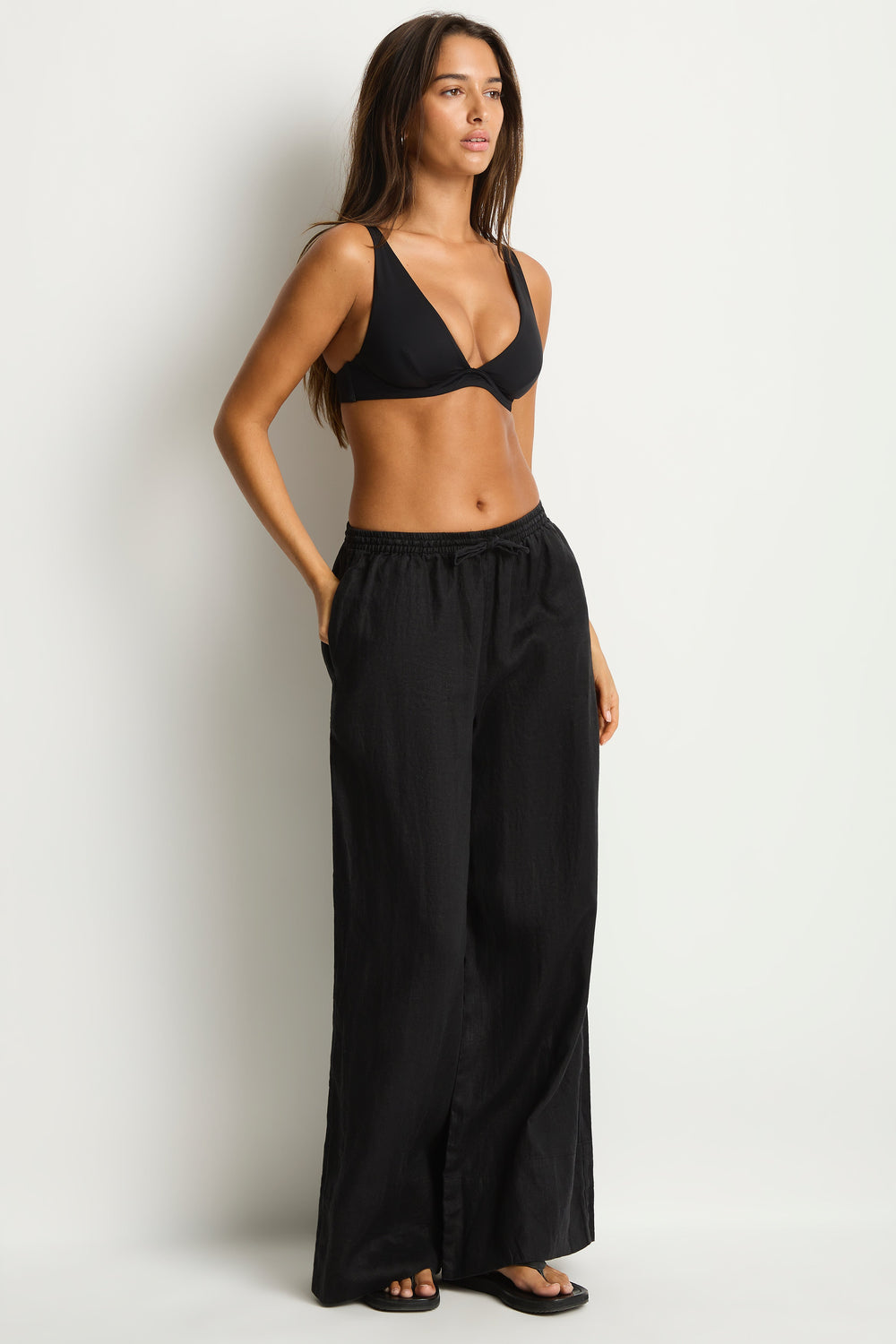 Shore Linen Palazzo Pant / Sea Level