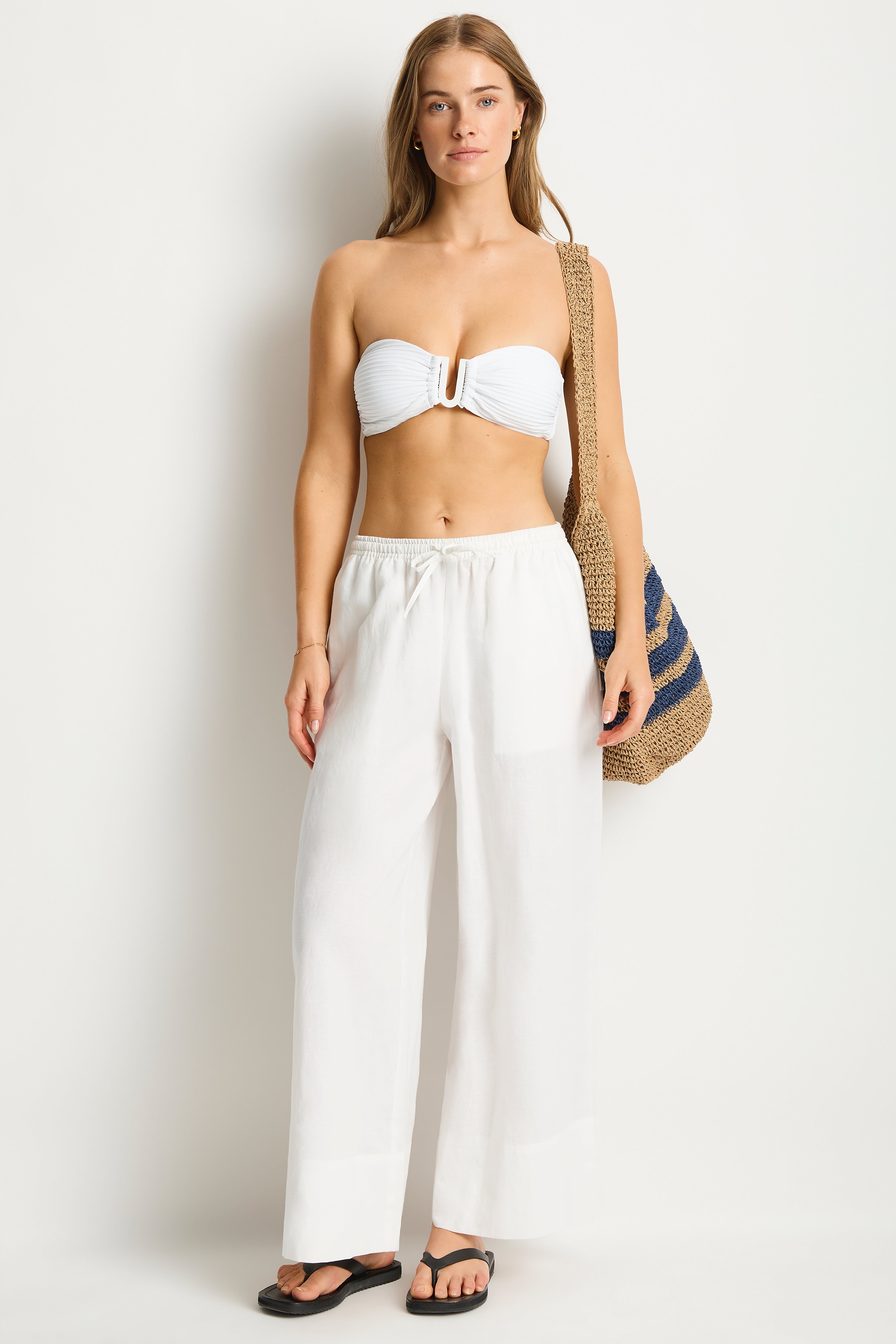 Shore Linen Palazzo Pant / Sea Level