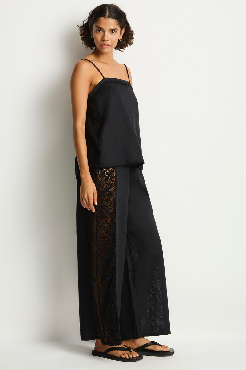 Shore Linen Panelled Shift Cami Top / Sea Level