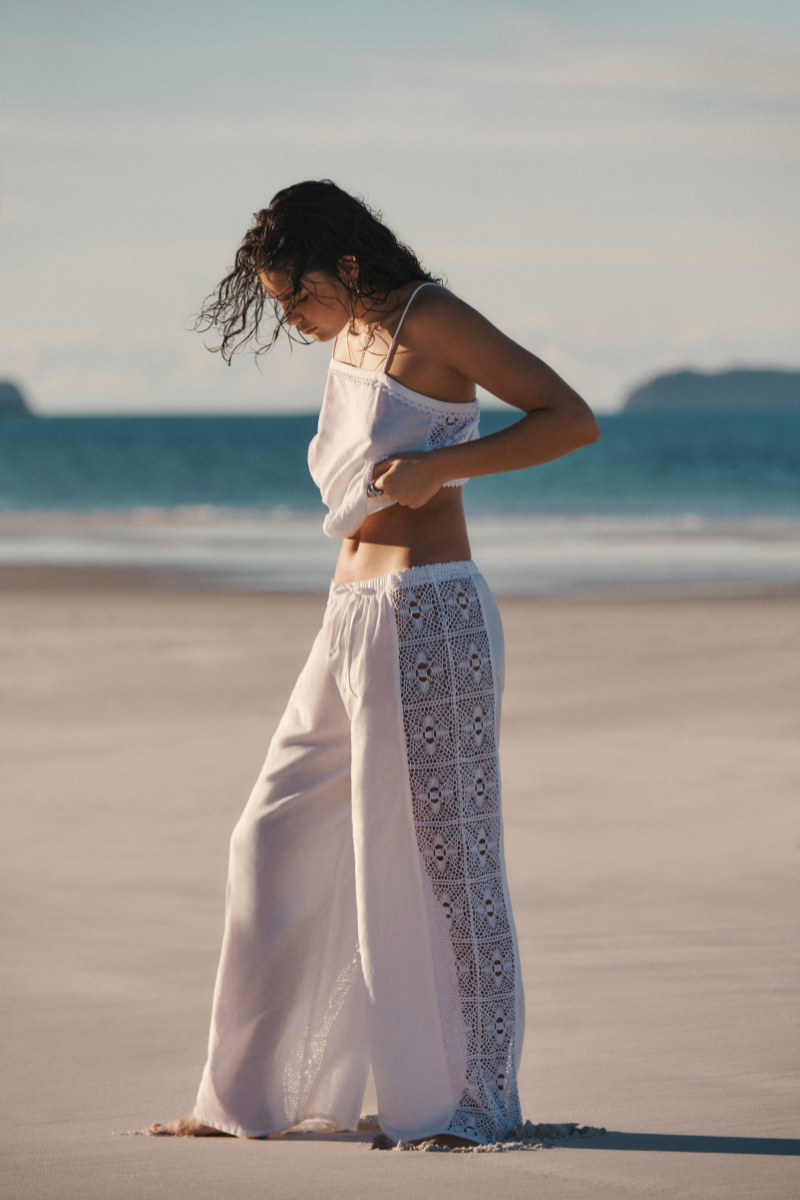 Shore Linen Panelled Shift Cami Top / Sea Level