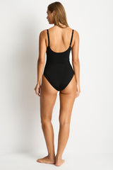 Essentials Edit Cross Front Scoop Back One Piece / Sea Level