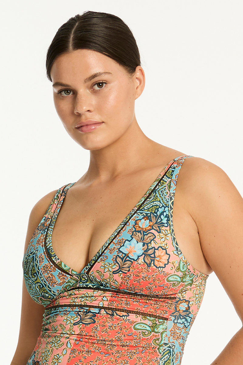 Java Spliced Longline Tri Tankini / Sea Level