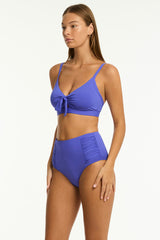 Essentials Edit High Waist Gathered Side Pant / Sea Level