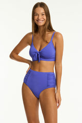 Essentials Edit High Waist Gathered Side Pant / Sea Level