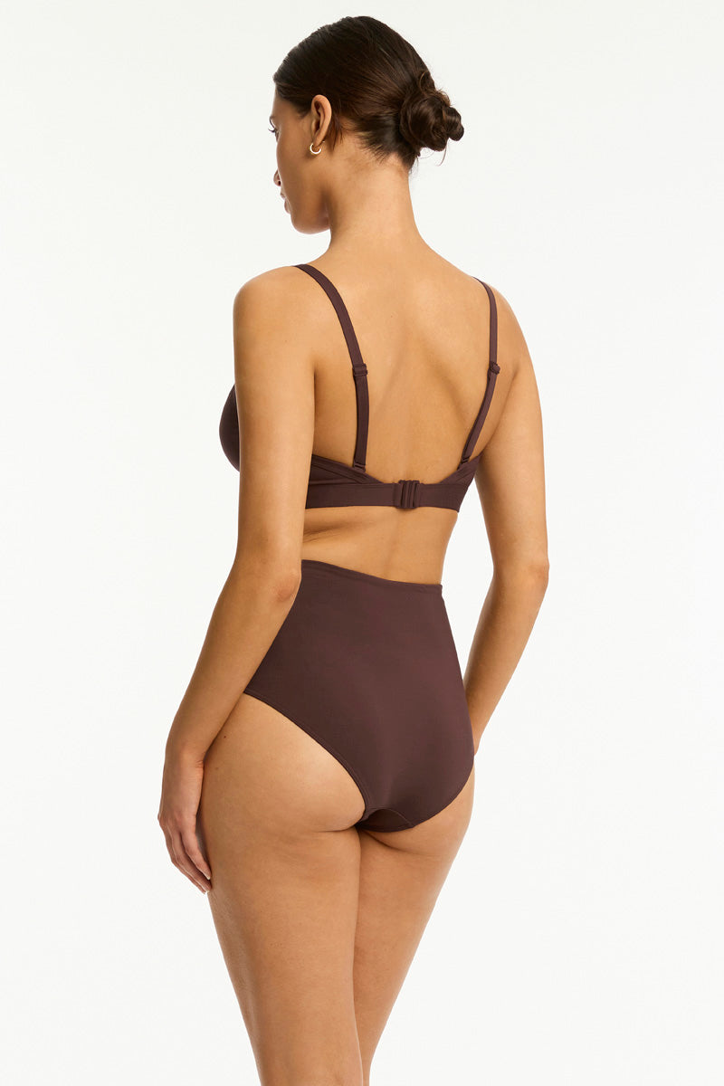 Essentials Edit High Waist Gathered Side Pant / Sea Level