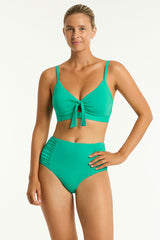 Essentials Edit High Waist Gathered Side Pant / Sea Level