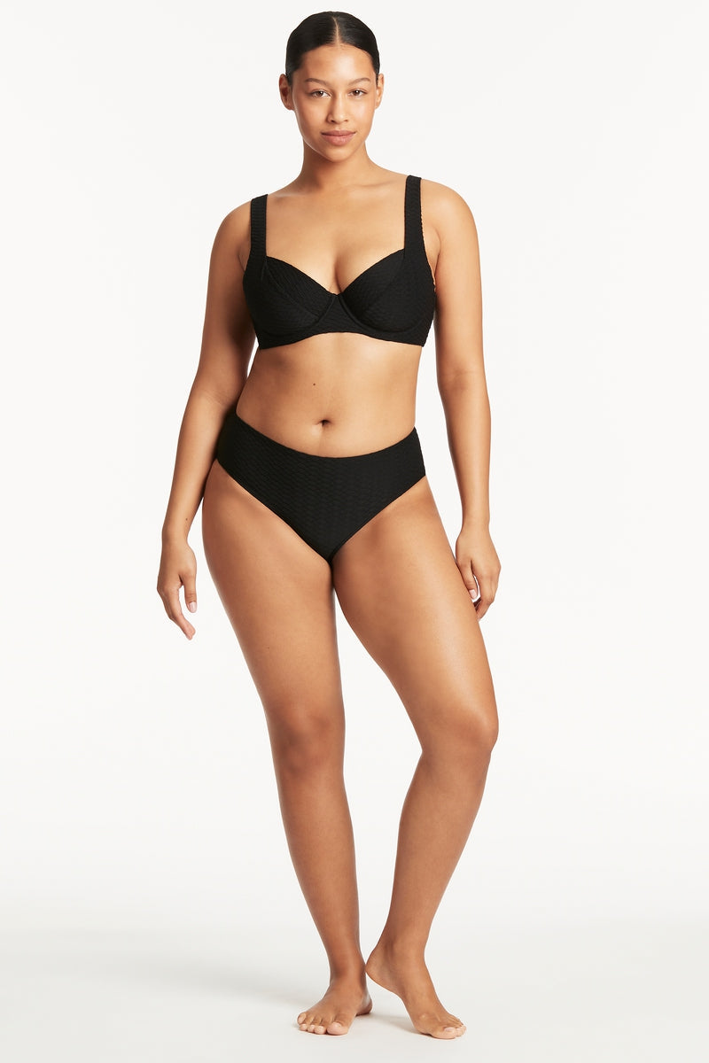 Honeycomb Mid Bikini Pant / Sea Level